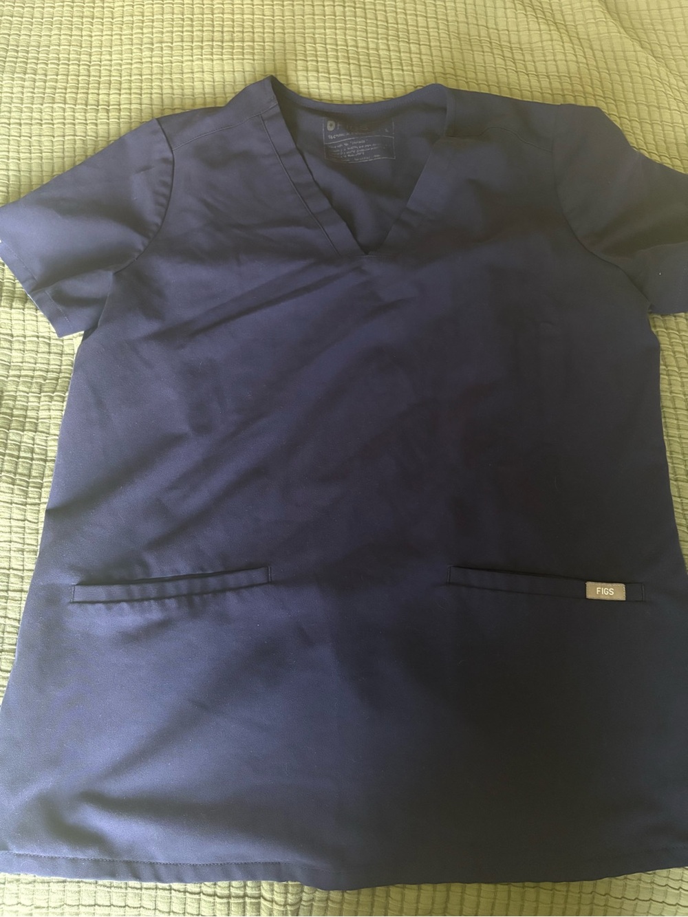 Figs Women’s V-Neck Scrub Top - Navy Blue
